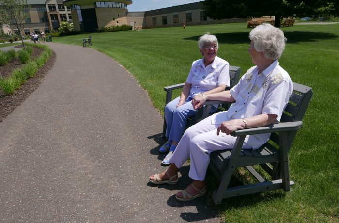 Sisters Enjoying the Monastery Gardens