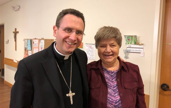 Bishop Cozzens and Sister Carol Rennie