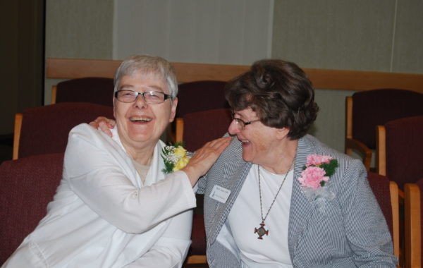 Sister Sharon Schiller and Sister Marie Fujan